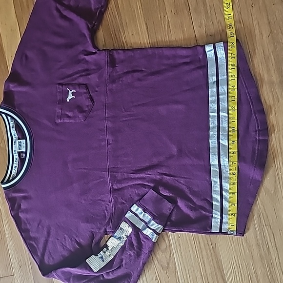 Pink Victoria's Secret Long Sleeve Dark Red Sequin Top Women's Size X-Small - Picture 8 of 12